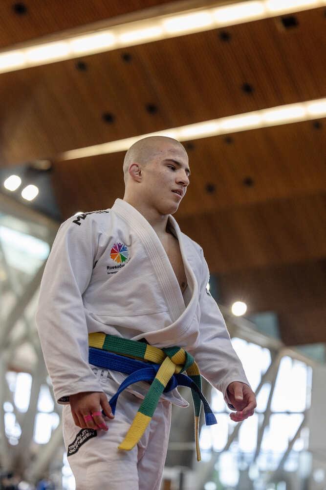 Portrait of Patryk Prucnal in the gi